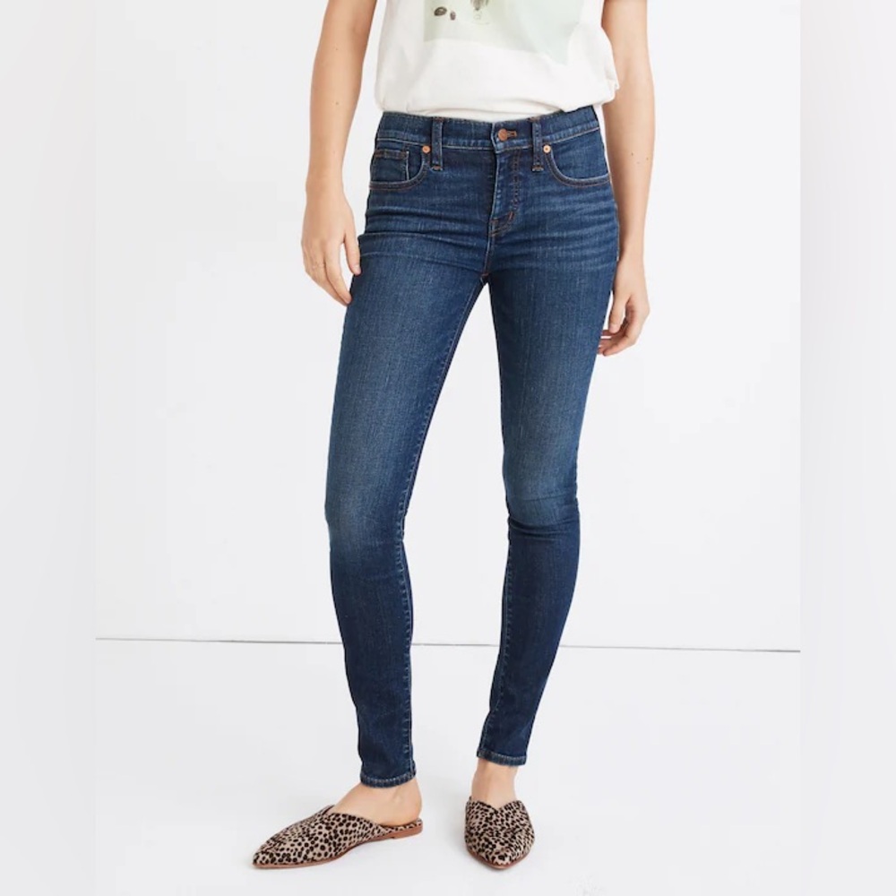 Madewell Skinny Jeans with Copper Button